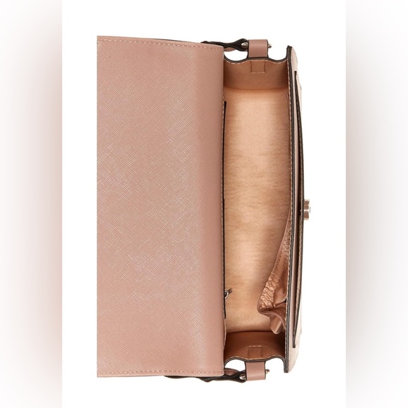 GUESS Women’s Nausha Crossbody Bag with Mini Bag Charm Mauve - Picture 6 of 7